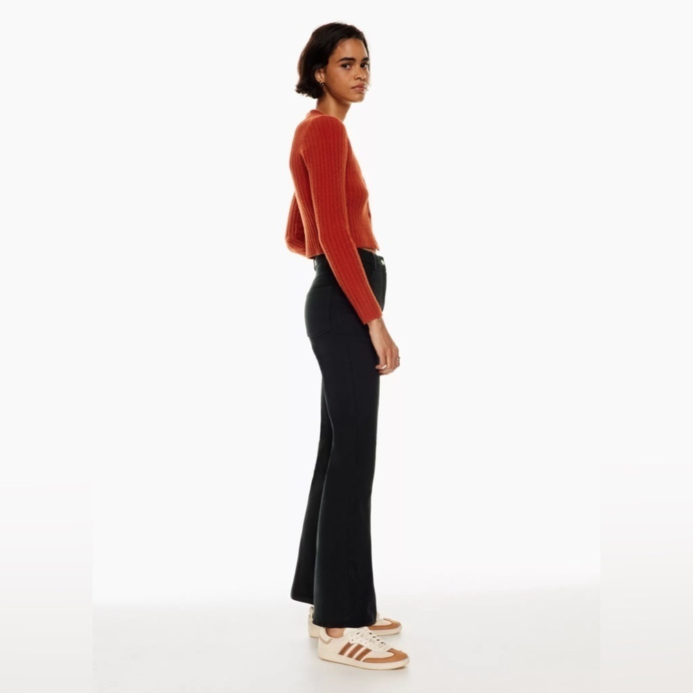 Aritzia Wilfred Free Twostep Pant High-Rise Flared Black Denim Women’s 0 70s - Picture 3 of 13